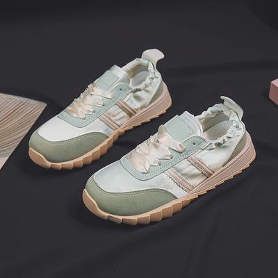 Весна и осень Новые мягкие кроссовки для спорта и моральной подготовки Женские кроссовки в студенческом стиле с цветными блоками, подходящие друг другу, дышащие, повседневные кроссовки для скейтбординга