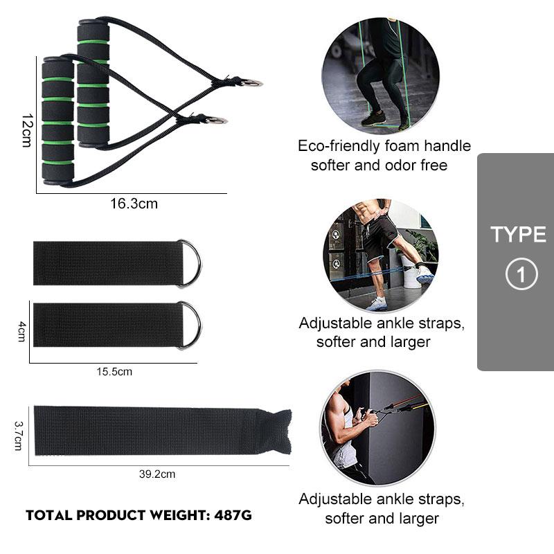 Набор эспандеров из 11 предметов, набор для фитнеса, мужские ленты для упражнений, тянущая веревка, оборудование для тренажерного зала