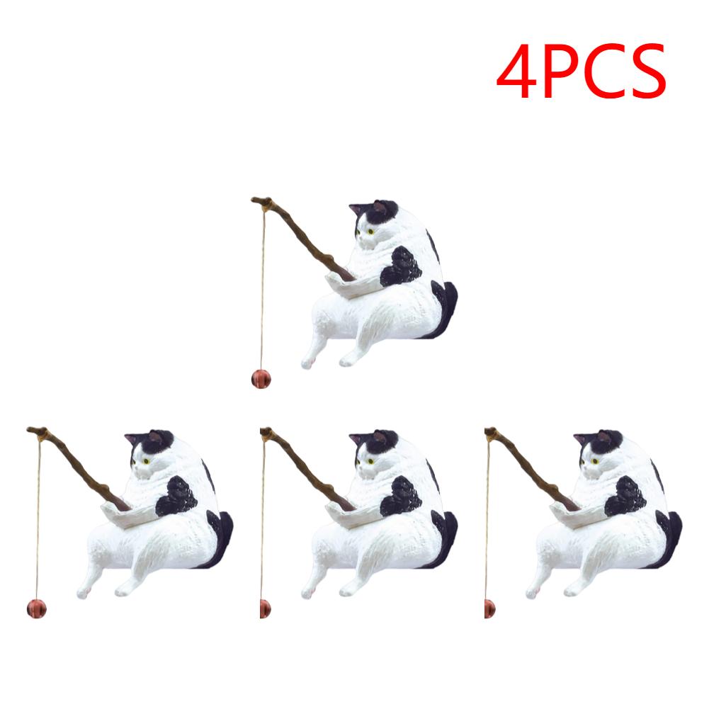1-5PCS Fishing Cat Aquariums Decorations Fishtanks Hangable Decors Landscape AquaticPet Fishtank Ornament Desktop Accessories