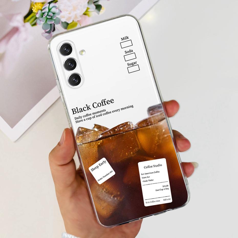 Для Samsung Galaxy A14 Чехол для телефона с рисунком «Милый Цветочный Кот» Для SamsungA14 A 14 4G 5G SM-A145F A146B Мягкий Силиконовый TPU Задняя Крышка