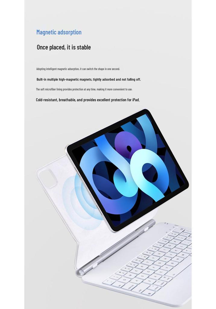 Floating Magnetic Bluetooth Keyboard for iPad Pro/Air 5, 11" & 13" 10th Gen Tablets