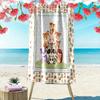 Cute Animal Puzzle Print Beach Towel, Large Soft Quick Dry Towel for Beach Camping Swimming