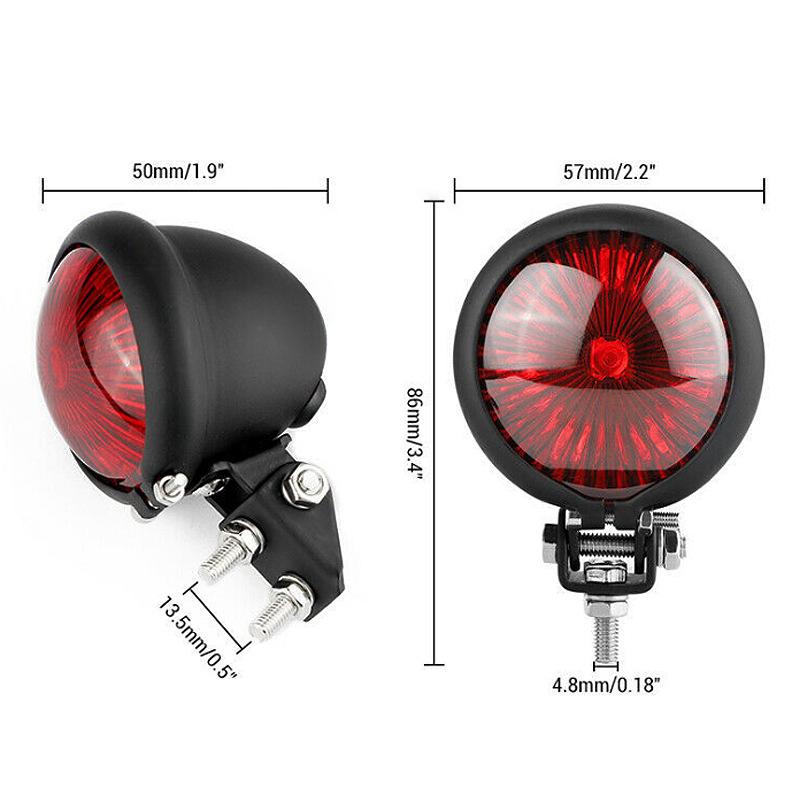 1 шт. Универсальный стоп-сигнал для мотоцикла, задний фонарь для чоппера, для мотоцикла Bobber, 12 В, регулируемый индикатор, мигающий стоп-сигнал