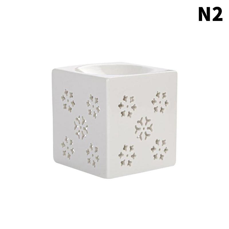 Белая керамическая курильница для благовоний, свечей, эфирных масел, ароматерапевтический диффузор, полый нагревательный прибор, украшение для дома, Ближний Восток