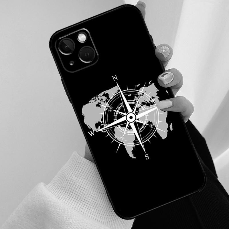 Карта Мира Компас Морской Чехол для Телефона Для iPhone 11 12 13 14 15 16 Pro Max Mini X XR XS Max Plus Чехол Funda