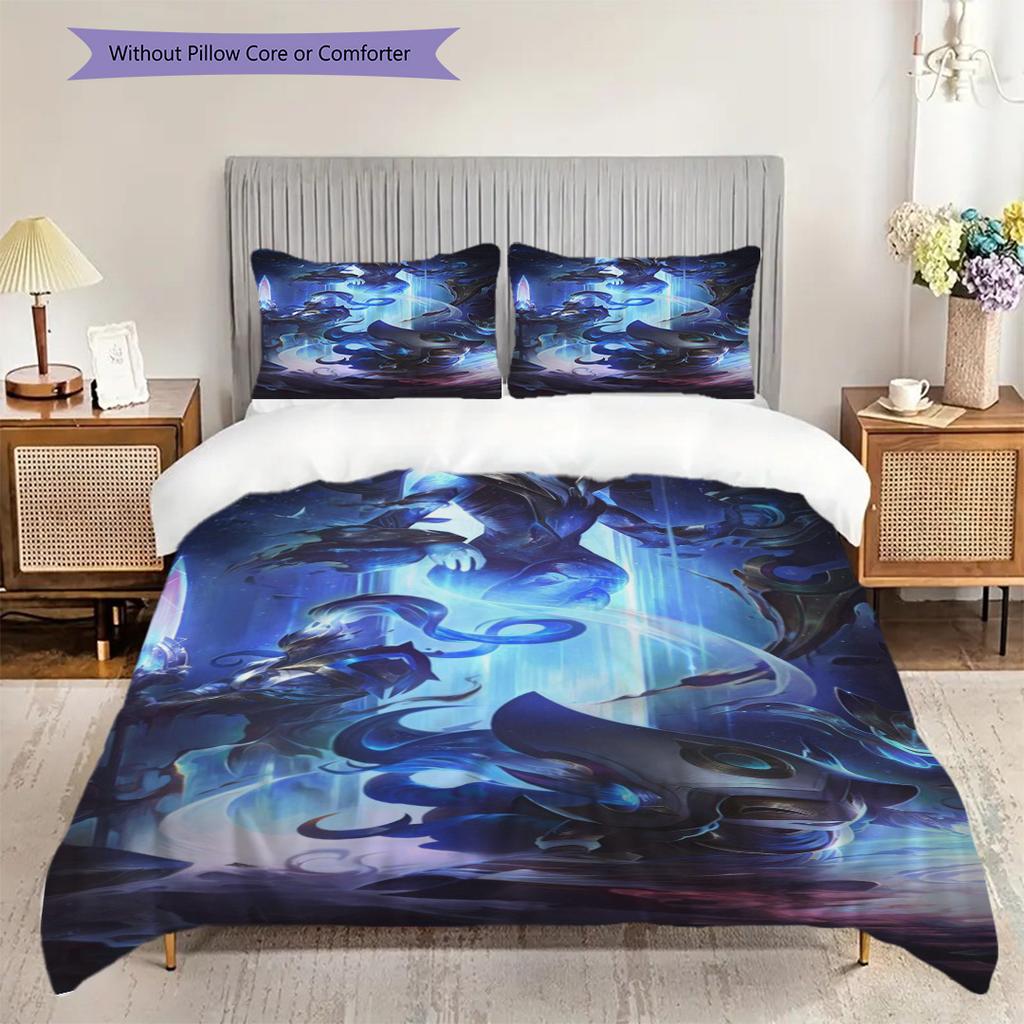 Epic Fantasy Adventure Bedding (1 * duvet cover + 2 * pillowcase, without core) 2D Flat Christmas birthday gift Bedding set Duvet cover and pillowcase