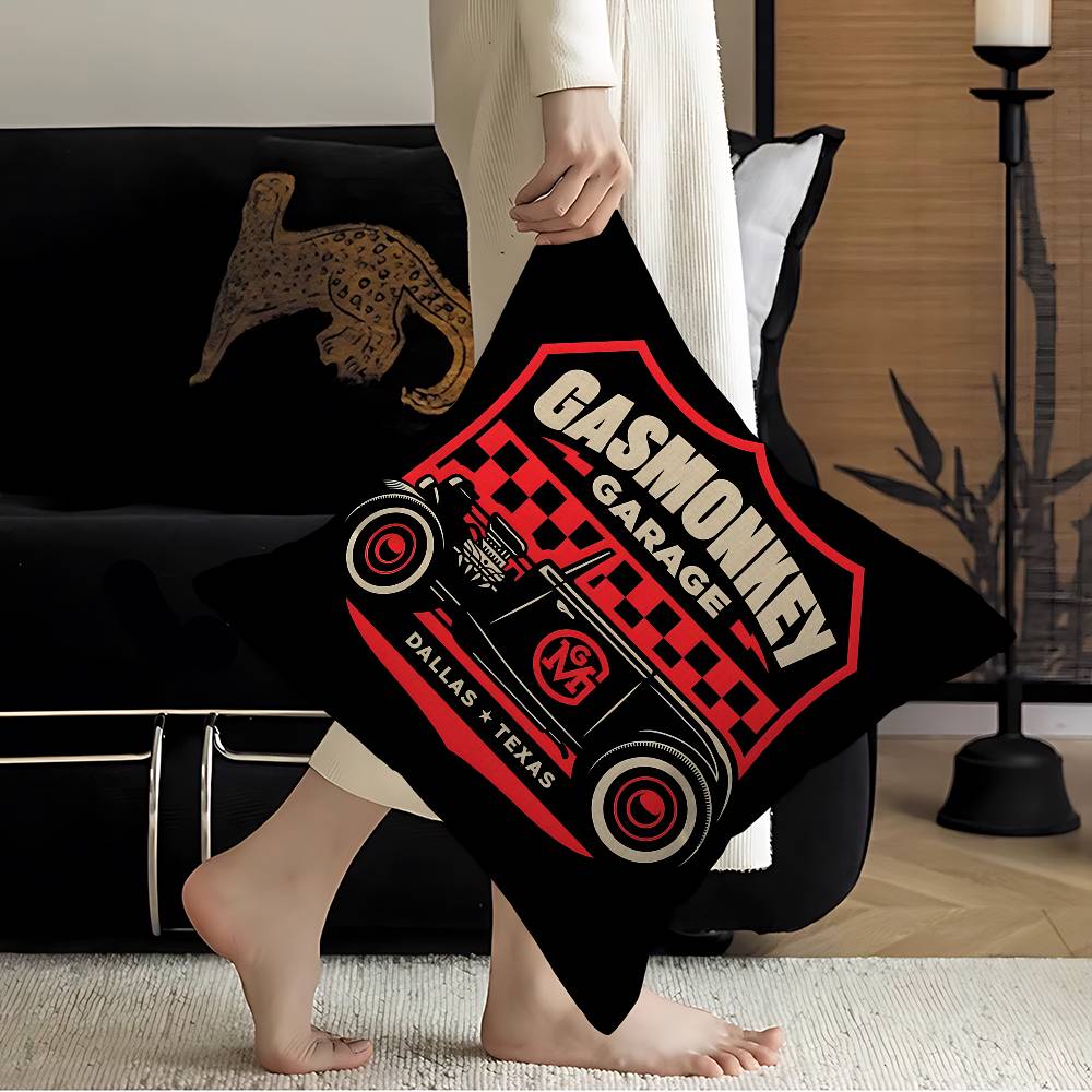 GGas MMonkey GGarage Logo Personalized Pillow Cover Kids Bedroom Wild Party Decor Pillowcase kid Birthday shower Gift