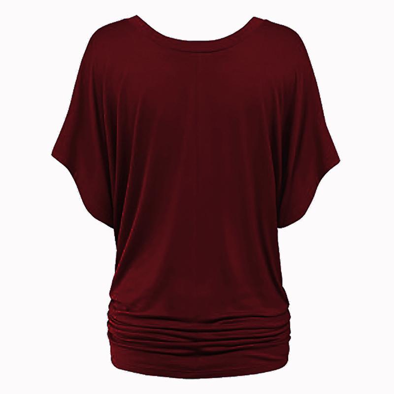 Классическая повседневная блузка с рукавами «летучая мышь» больших размеров с V-образным вырезом и коротким рукавом розового и серого цвета, свободная футболка, пуловер, топы, женские летние футболки