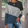 Autumn Long Sleeves T Shirt Minimalist Stripes Women's T-shirts Fashion Casual Tops Daily Loose Crew Neck Women Clothing