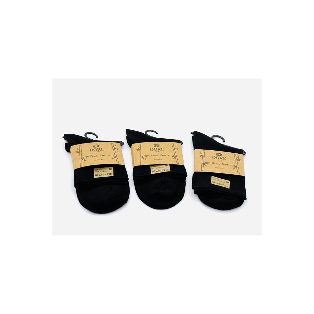 Комплект из 3 эластичных бесшовных носков из белого бамбука