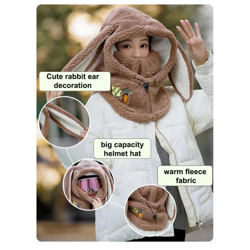 Motorcycle Face Cover Windproof Wind Resistant Warm Face Cover Winter Hat Outdoor Hooded Hat Skiing Head Warmer Cartoon Cute