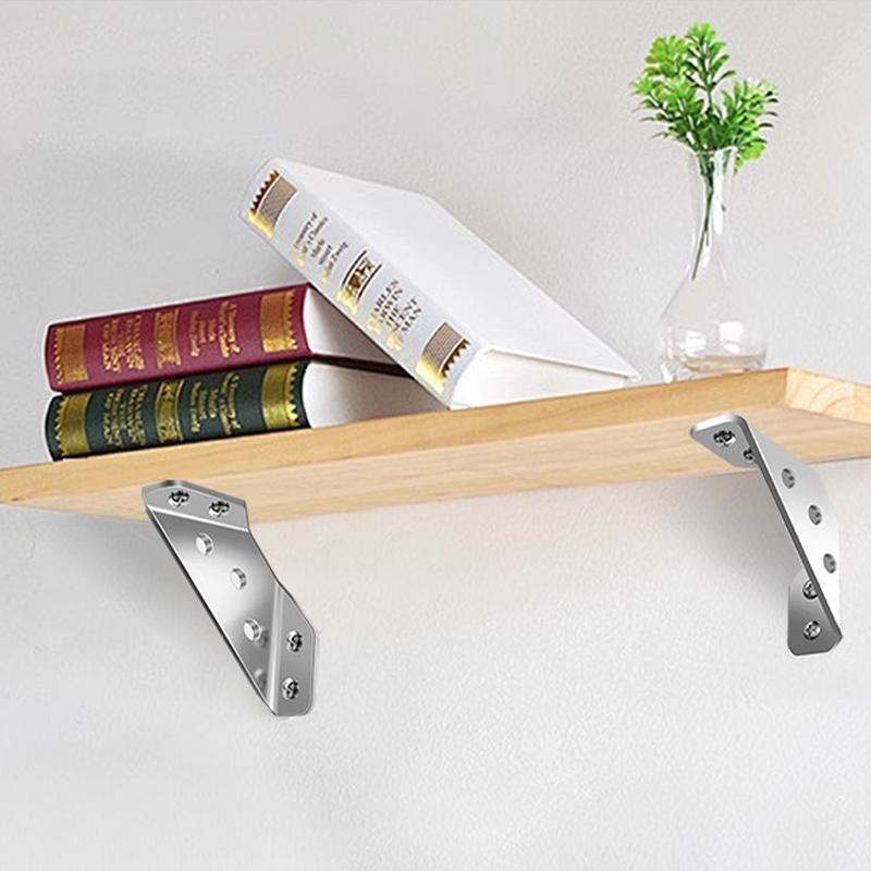 Stainless Steel Corner Connector Angle Corner Bracket Furniture Angle Shelf Connector Cabinet Support Stand Frame Fixer Brace