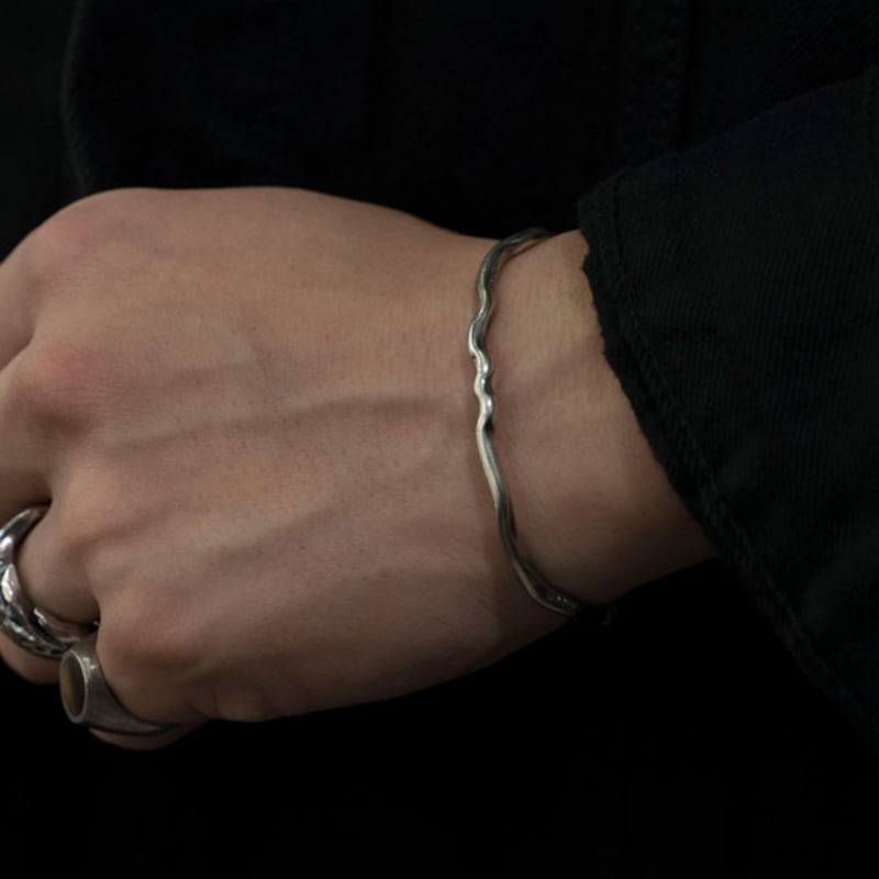 HARANG HR 237B_Серебряный браслет-манжета