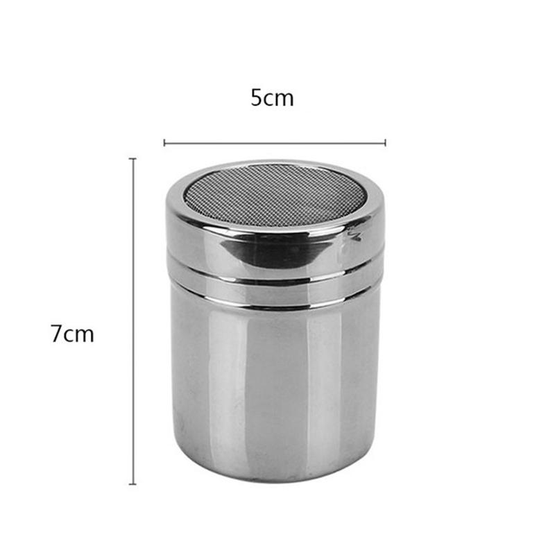 Нержавеющая сталь Посыпка какао корица сахар марля сетка банка бутылка для приправ кофейная пудра посыпка для перца банка сито для пудры