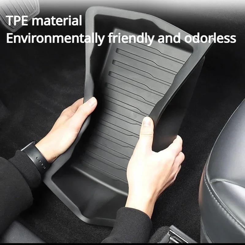 Underseat Storage Box for Tesla Model X 2018-2023 Car Drawer TPE Hidden Drawer Type Storage Organizer Car Interior Accessories