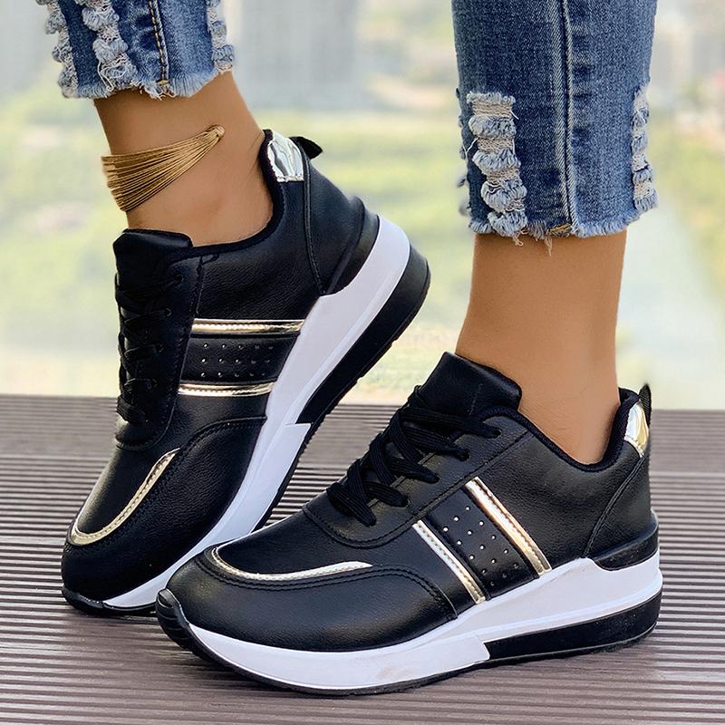 Fashion Women's White Wedge Sneakers Non Slip Comfortable Sports Shoes for Women Casual Outdoor Vulcanized Shoes Woman Walking Trainers