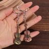 Copper Bronze Violin Key Chain Cello Musical Instrument Pendant  Musician Jewelry