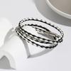 European, American men and women handmade multi-layer woven creative bracelet popular hand rope pu leather bracelet small gift
