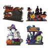 Ghost And Witch Room Decorations Halloween Wooden Table Centerpiece, Decorative Sign Ornaments, 3D Layered Gnome Pumpkin Skeleton Handmade Wood