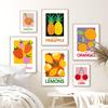 Cherry Lemon Orange Strawberry Abstract Fruit Wall Art Canvas Painting Nordic Posters Prints Wall Pictures For Living Room Decor No Frame