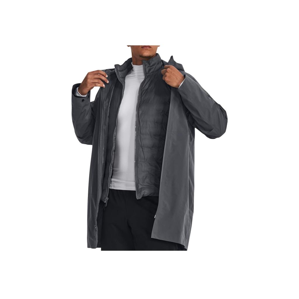 Under Armour UA Storm ColdGear Infrared Down 3-in-1 Hooded Long Sleeve Jacket Men Jacket Charcoal 1364891-013