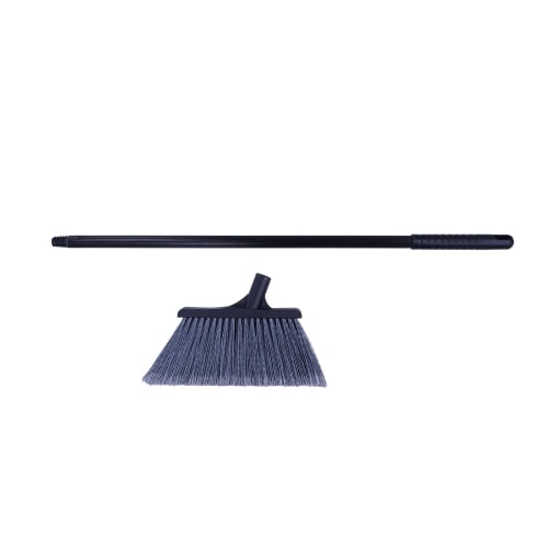 Senkichi SGB-24 Forked Synthetic Fiber Broom for Site Use, Short Handle, Total Length: Approx. 820mm