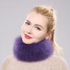 Новый женский шарф из натурального лисьего меха, женские натуральные шарфы-кольца из лисьего меха, милая эластичная вязаная повязка на голову из натурального лисьего меха для девушки