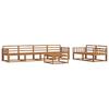 Outdoor Sofa Set 7 Pcs Natural Solid Acacia Wood