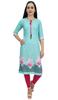 Bimba Женская кремовая туника Moss Georgette Kurti Summer Wear с принтом Kurta-10