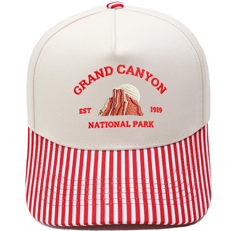 GRAND CANYON Truck driver hat embroidered retro color matching baseball cap men's and women's outdoor leisure hat