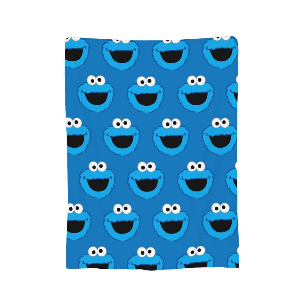 Sesamed Sweet Streets Cookies Monsters Fashion Blanket Coral Fleece Plush  Winter Thin Throw Fashion Blanket for Home Outdoor Bedding Throws