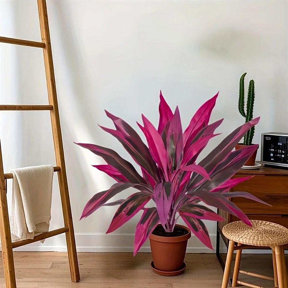 12 Leaves/18 Leaves Artificial Dragon Blood Tree Tabletop Plant Decoration Home Decoration