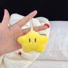 Cute Plush Squinting Star Doll Keychain Mini Backpack Pendant Student Gift
