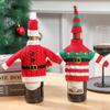 Handmade Christmas Bottle Knitting Dress DIY Wine Bottle Knitted Sweaters Wine Accessories
