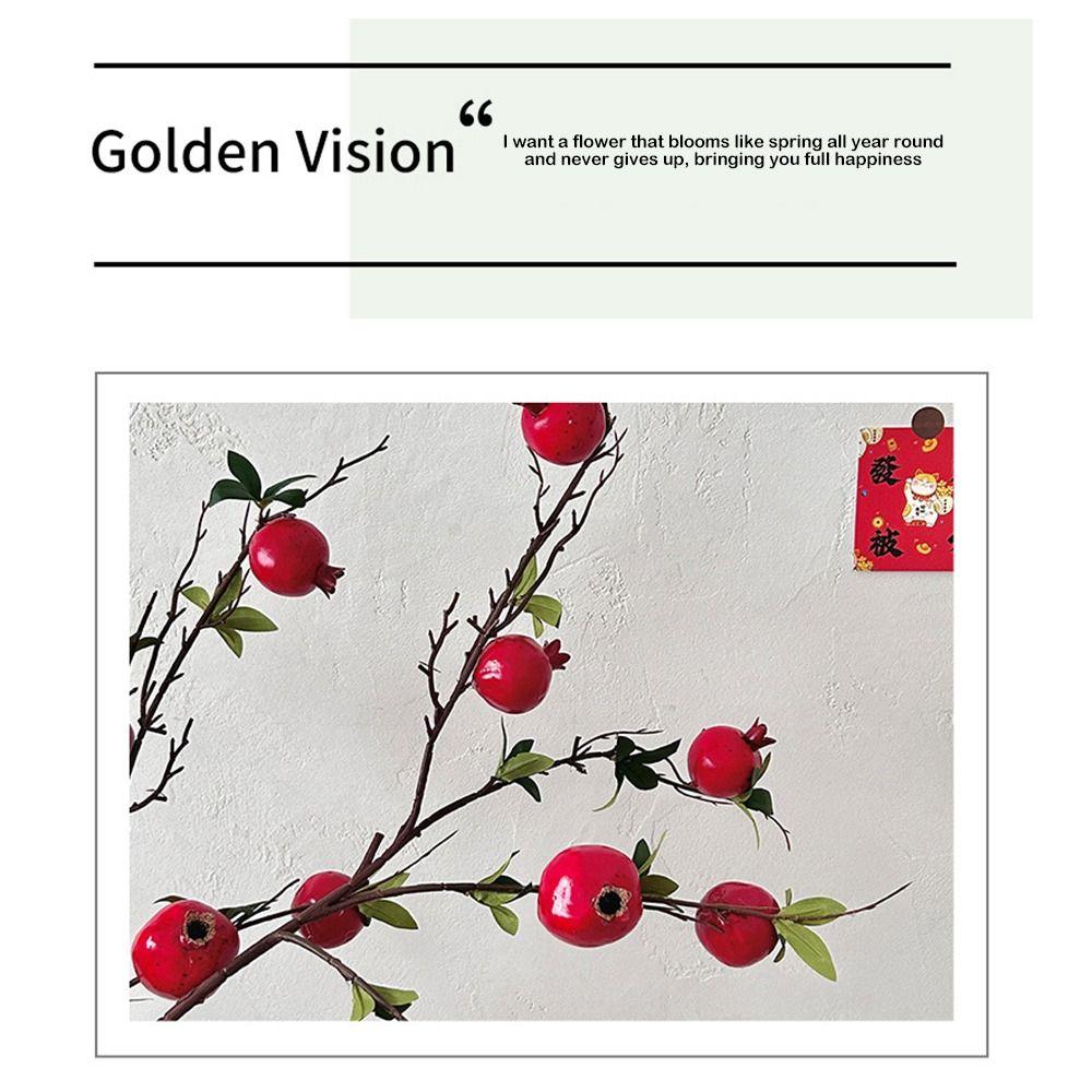 Simulation Artificial Pomegranate Long Branch Artificial Plants Garden Decoration