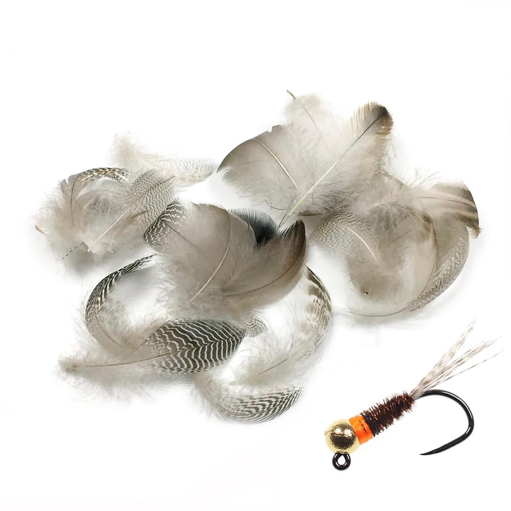 50 шт. натуральных перьев утиной пашины для крыльев, хвостов, стримеров, материала для вязания мушек