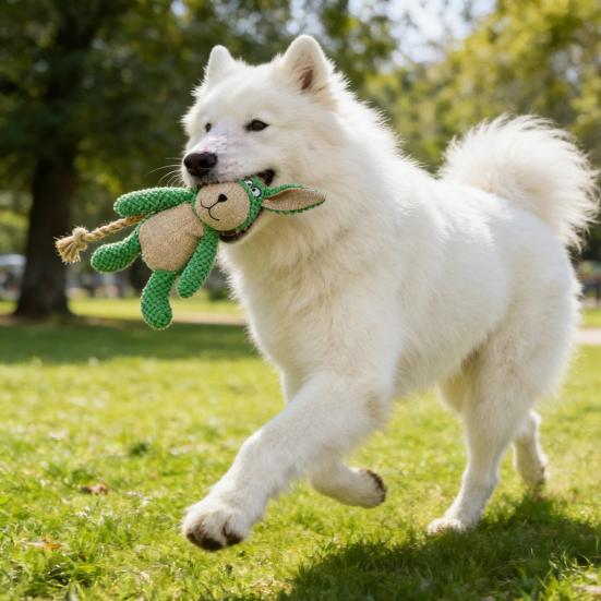 Плюшевая игрушка для собаки Интерактивная пищалка Мягкая игрушка в виде утки, кролика, осла, собаки Игрушка для жевания для собак, которые много грызут Маленькие, средние, большие собаки Любители апортировки