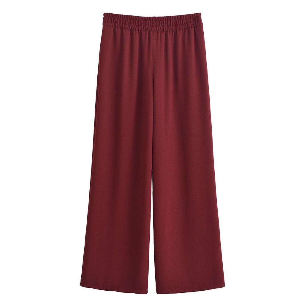 2025 Весна Женская Креповая Свободная Рубашка и Повседневные Длинные Брюки - Евро-Американский Стиль