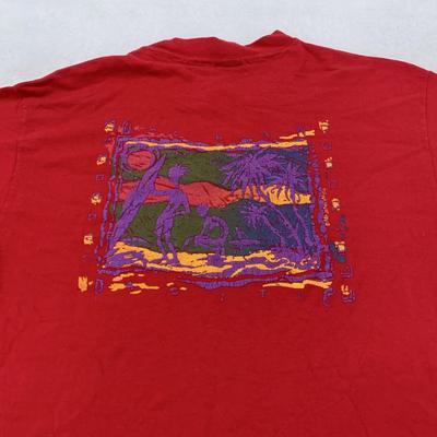Винтажная рубашка Ocean Pacific Мужская M/L Графическая футболка для серфинга, пляжа, скейтбординга Сделано в США 90-е