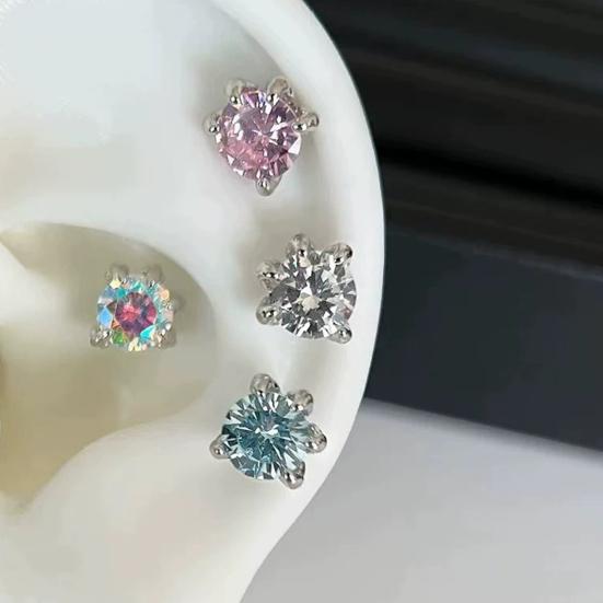 1 шт. серьги-гвоздики в форме драконьего когтя с кубическим цирконием, серьги-гвоздики из гальванического сплава, украшения для мочки уха для свиданий, повседневной носки, банкета, танцев