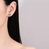 Серебряные женские серьги с геометрическим узором S925