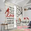 2pcs 2D flat printing Scene Curtain Those We Love Cardinals Beside Us Polyester Without Electricity All Season Party & Holiday