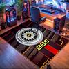 Vintage Gold Wheel Area Rug Retro Gaming Print NonSlip Floor Mat for Game Room Office Car Lover Home Decor Home Bedroom