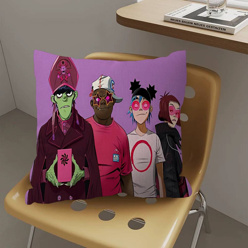 Подушка с принтом G-Gorillaz Музыкальная Персонализированная Наволочка Детская Спальня Декор Дикой Вечеринки Наволочка Подарок на День Рождения Ребенка