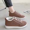 Winter Women Ankle Boots Woman Warm Plush Vulcanized Shoes Black Casual Female Flat Walking Sneakers Lace-up Ladies Snow Shoes