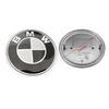 Logo Bmw For Real Carbon Fiber Black Silver 74mm Hood Trunk Badge Emblem