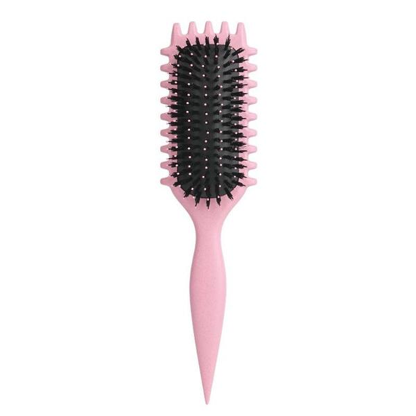 1pc Nylon Bristle Curl Defining Styling Brush for Dry Hair, Anti-frizz Detangling Hairbrush for Men and Women, Enhances Curl Definition and Separation