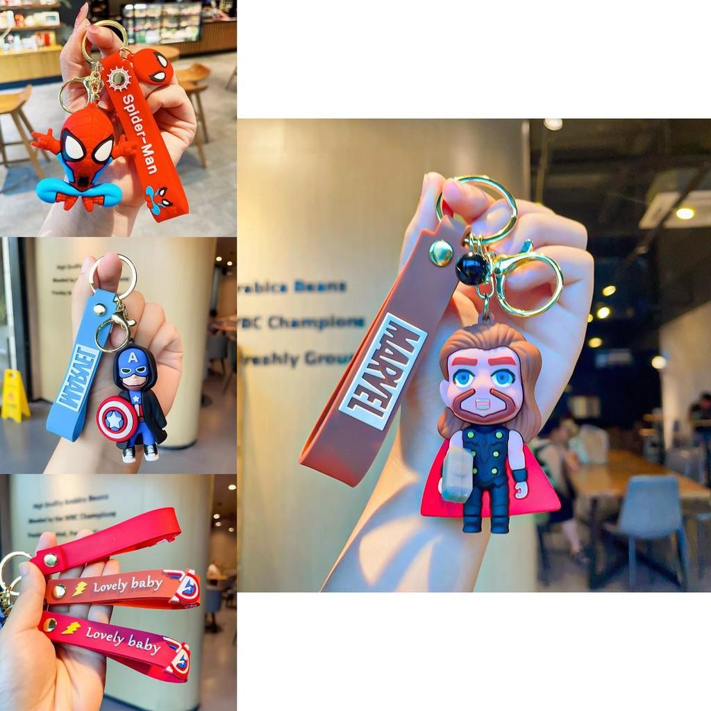 Marvel Avengers Keychain Silicone Cartoon Figures Perfect For Car Or Bag Accessories