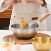 Stainless Steel Fruit Salad Bowl with Scale Noodles Bowl Dish Container  for Cooking Baking