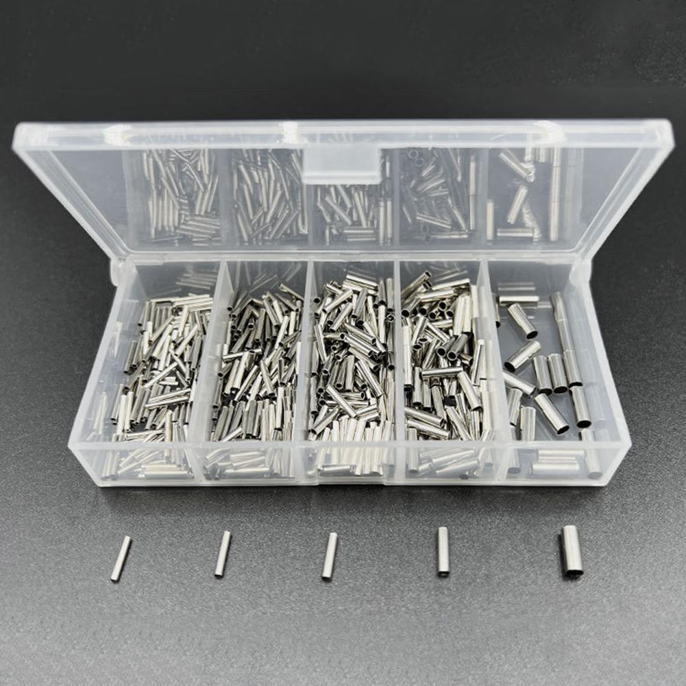 600 шт. Медная трубка Соединитель лески Проволочная трубка Обжимные гильзы Трубка для лески Аксессуары для карповой рыбалки Pesca